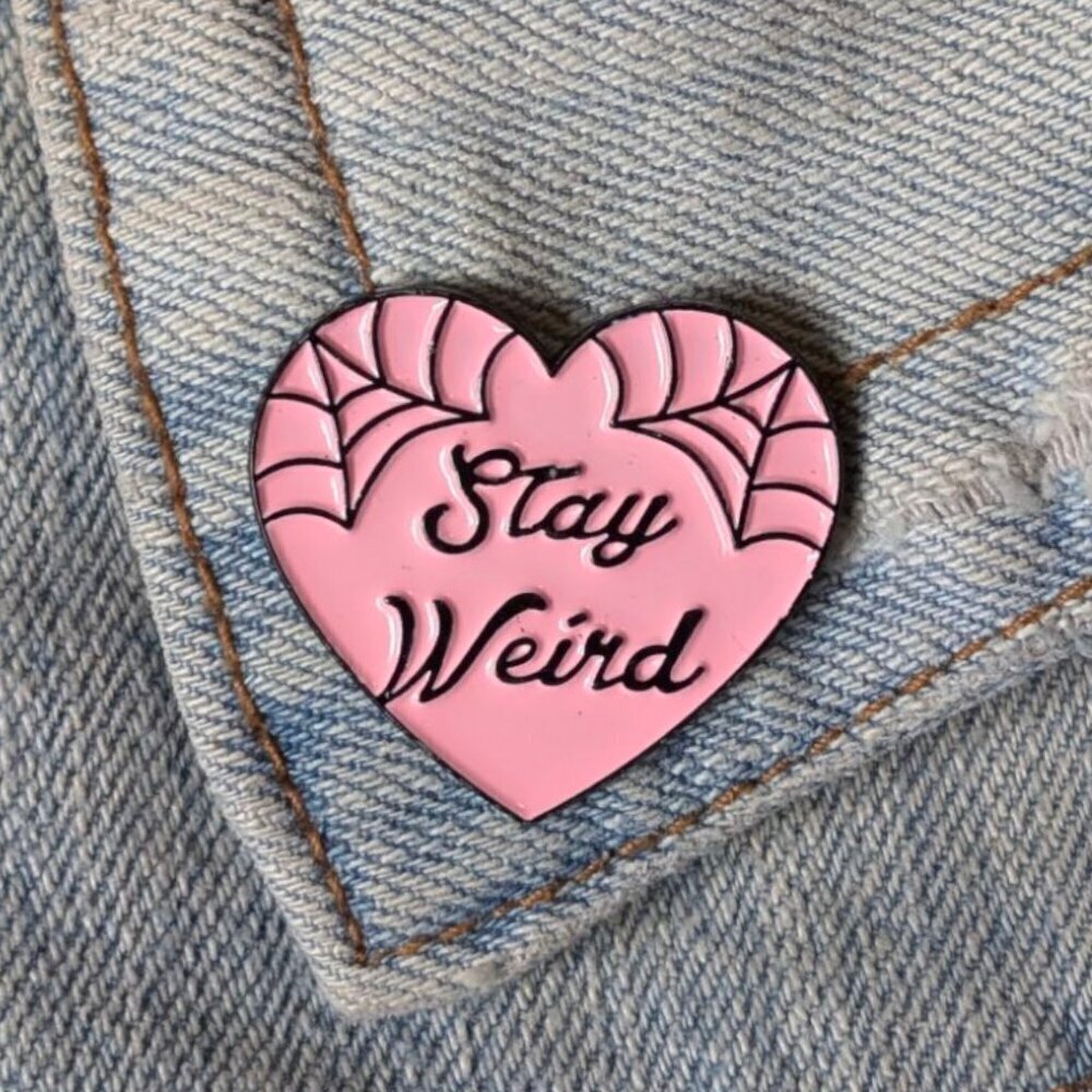 (5/$20) Stay Weird Heart Enamel Pin